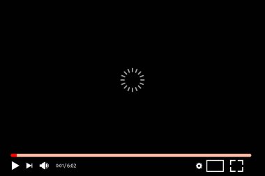 düz video oynatıcı arayüzü