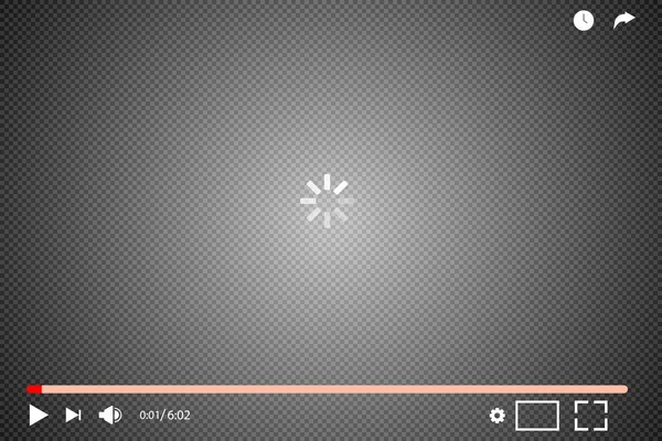 Flache Videoplayer Schnittstelle — Stockvektor