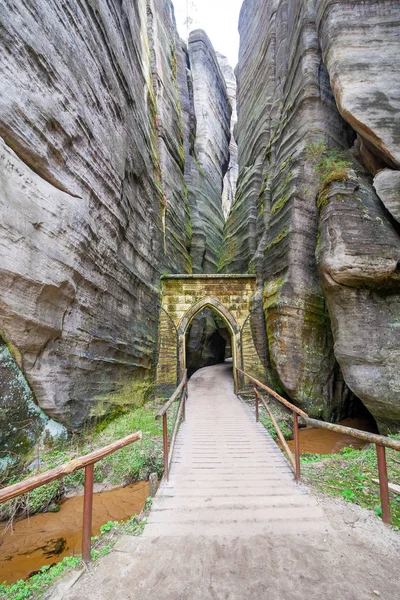 Parque Nacional Adrspach Teplice Rocks Rock Town República Checa — Fotografia de Stock