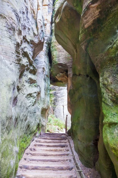 Parque Nacional Adrspach Teplice Rocks Rock Town República Checa — Fotografia de Stock