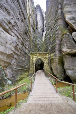 Adrspach Ulusal Parkı - Teplice harika. Rock Kasabası. Çek Cumhuriyeti