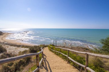 Sicilya, İtalya güzel sahil şeridi