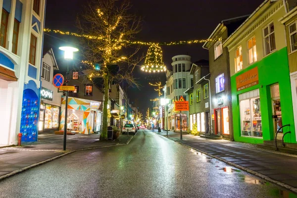 Reykjavik Zlanda Kasım 2015 Sermaye Zlanda Nın Reykjavik Noel Süsleri — Stok fotoğraf