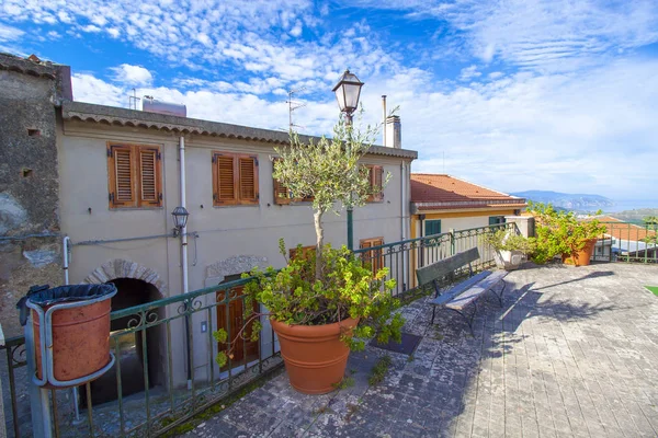 Castroreale Antiguo Pueblo Italiano Colina Sicilia Italia — Foto de Stock