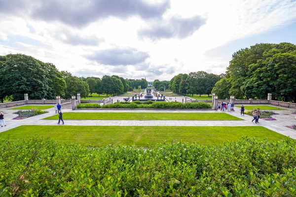 Híres Vigeland Park Oslo Vigeland Park Jellemzői Gustav Vigeland Által — Stock Fotó