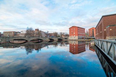 Tampere, Finlandiya - 2 Nisan 2016: Tampere (Finlandiya endüstriyel binalarda)