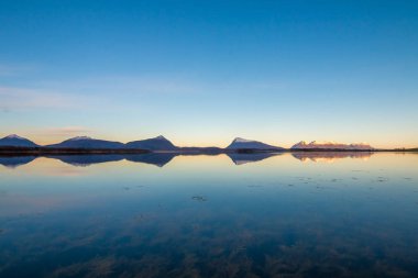 fiords üzerinde gün batımı, Norveç