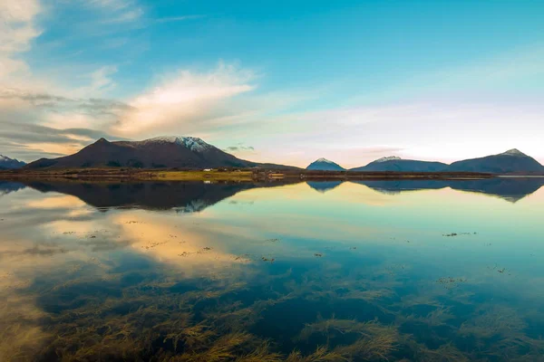 stock image sunset over the fiords, Norway