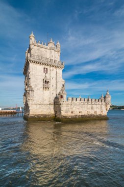 Lizbon, Portekiz Belem Kulesi Tagus Nehri üzerinde.