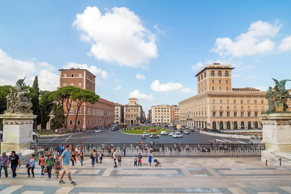 Roma Italia Octubre 2016 Plaza Venecia Piazza Venezia Victor Emmanuel —  Fotos de Stock