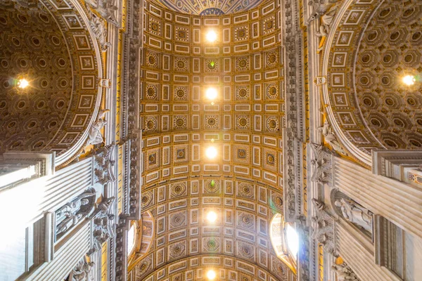 Vatican Rome Italy October 2016 Interiors Architectural Details Peter Basilica — Stock Photo, Image