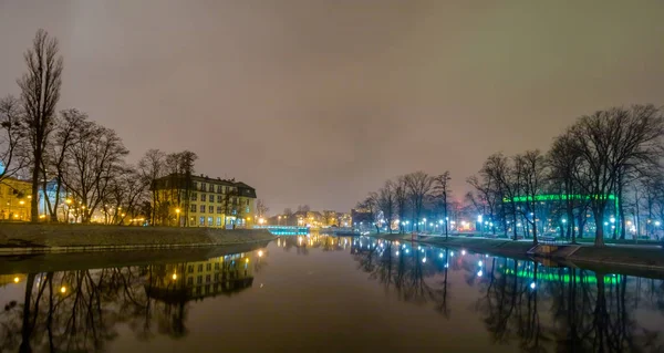 Wroclaw Por Noche Polonia — Foto de Stock