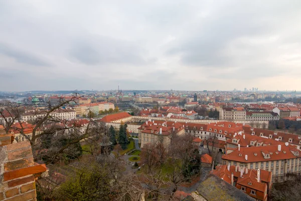 Praha Česká Republika Prosince 2017 Vyhlídkový Výhled Řeku Vltavy Historické — Stock fotografie