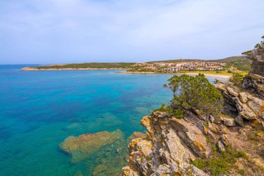 kayalar ile Sardegna sahil manzarası, Sardunya, İtalya