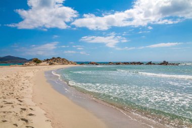 kayalar ile Sardegna sahil manzarası, Sardunya, İtalya
