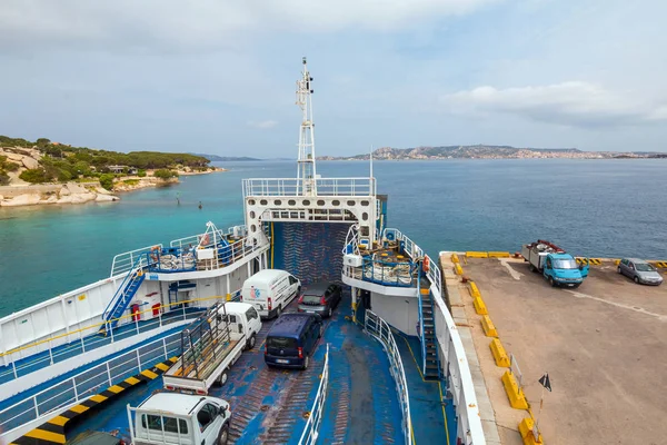 Maddalena Italie Juin 2017 Ferry Boat Depuis Palau Île Maddalena — Photo