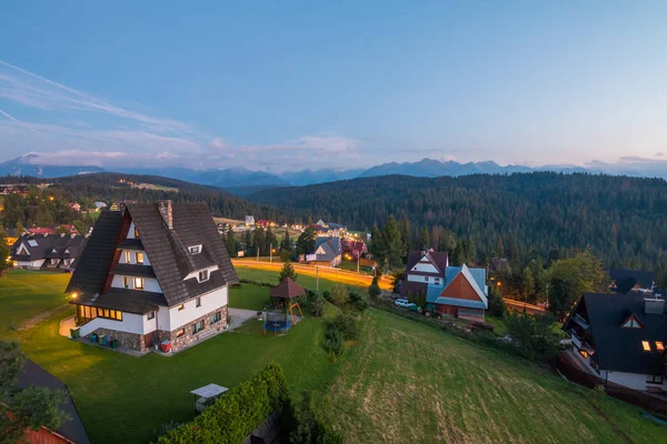 Yazın Zakopane üzerinde gün batımı, Tatras dağları, Polonya