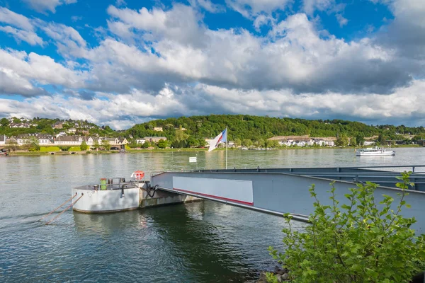 Fortaleza Ehrenbreitstein Coblenza Visto Desde Deutsches Eck — Foto de Stock