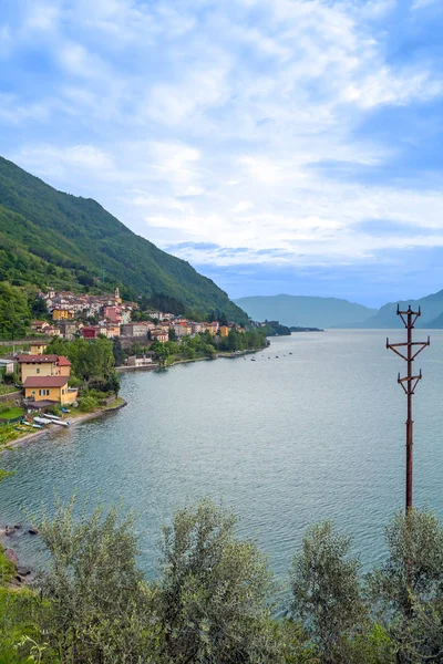 Férias Itália Uma Vista Lago Mais Bonito Itália Lago Como — Fotografia de Stock