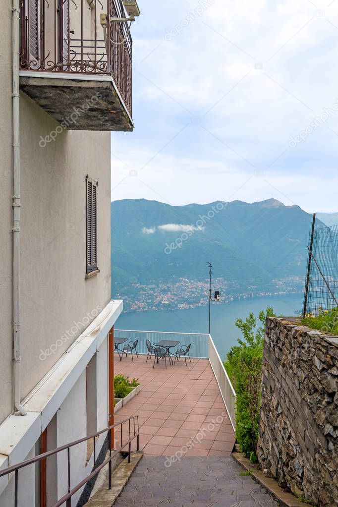 holidays in Italy - a view of the most  beautiful lake in Italy, Lago di Como. View from a apartment to Como Lake