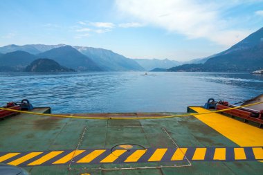 Italya 'da seyahat, Como Gölü Feribot teknesi. Lombardiya, Italya