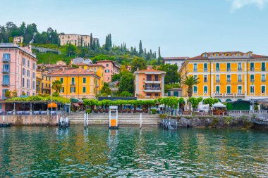 güzel Lago di Como-Bellagio kentinin Panoraması. Italya 'nın kuzeyinde, Lombardiya
