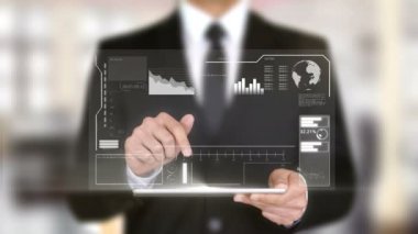 Fintech, işadamı Hologram konsepti ile