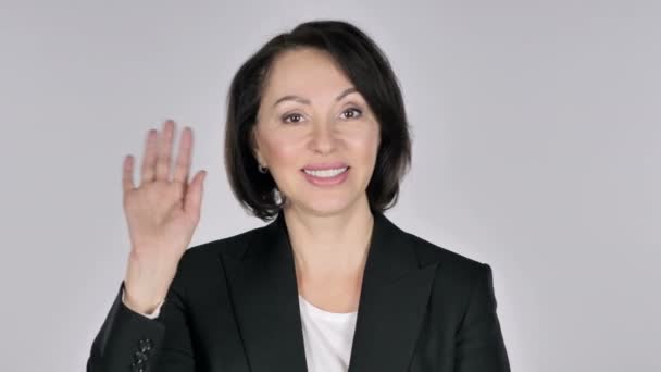 Wideo Czat Przez Bizneswoman Rozmowa — Wideo stockowe