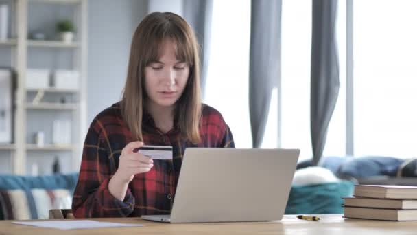 Online Vásárlás Bankkártyával Laptop — Stock videók