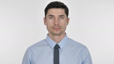 İşadamı, beyaz arka plan çığlık