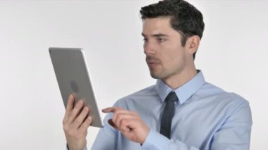 İşadamı kullanarak Tablet süre şokta