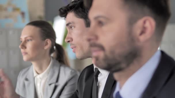 Businessman Talking at Meeting — Stock Video