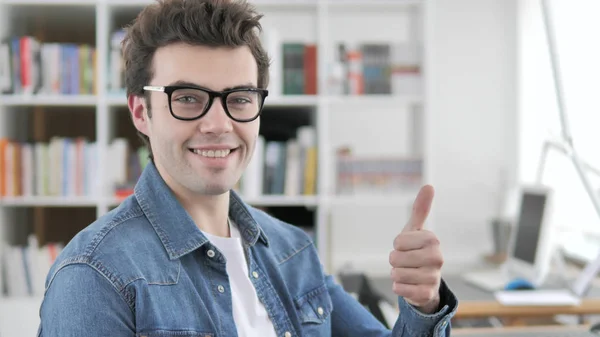 Thumbs Up by Casual young Designer — Stock Photo, Image