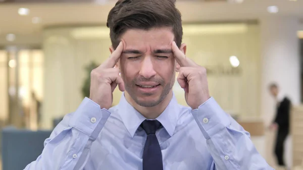 Headache, Businessman with Head Pain