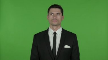 Fırsat arayan Hırslı Genç İşadamı, Chroma Key