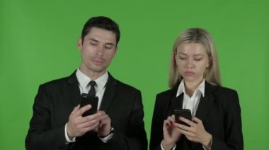 Hırslı İş kullanarak ve cep telefonu, Chroma Key paylaşımı