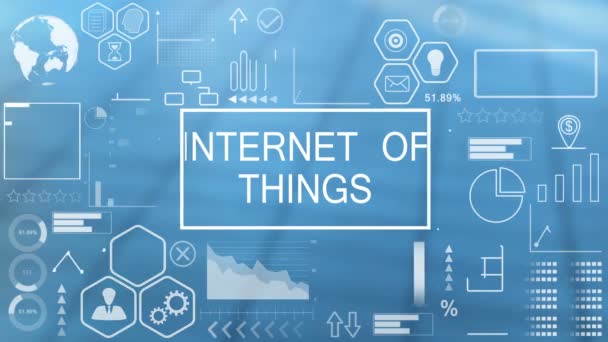 Internet das Coisas, Tipografia Animada — Vídeo de Stock