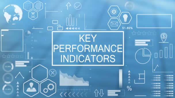 Principais indicadores de desempenho, Tipografia animada — Vídeo de Stock
