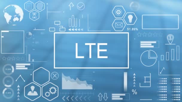 LTE, Animated Typography — Stock Video