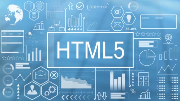 HTML5, animált tipográfia — Stock videók