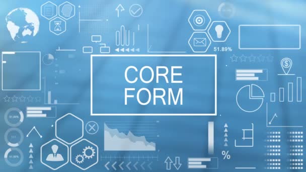 Forma central, Tipografia animada — Vídeo de Stock