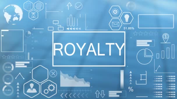 Royalty, Tipografia Animata — Video Stock