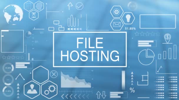 Hosting file, Tipografia animata — Video Stock