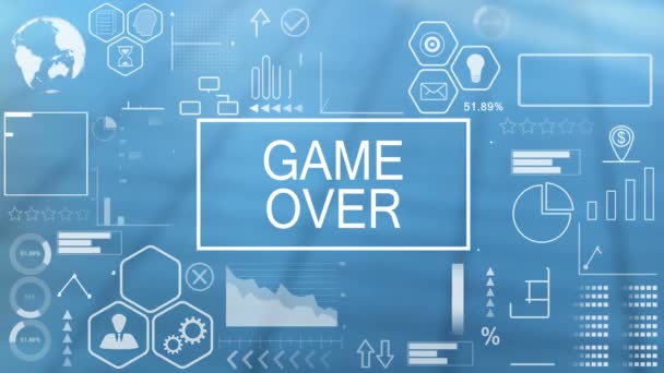 Game Over, Animated Typografie — Stockvideo