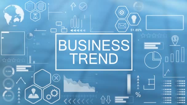 Business Trend, Κινούμενη Τυπογραφία — Αρχείο Βίντεο