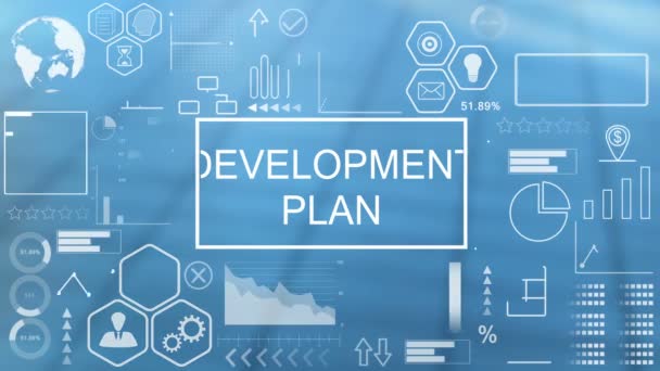 Plano de Desenvolvimento, Tipografia Animada — Vídeo de Stock