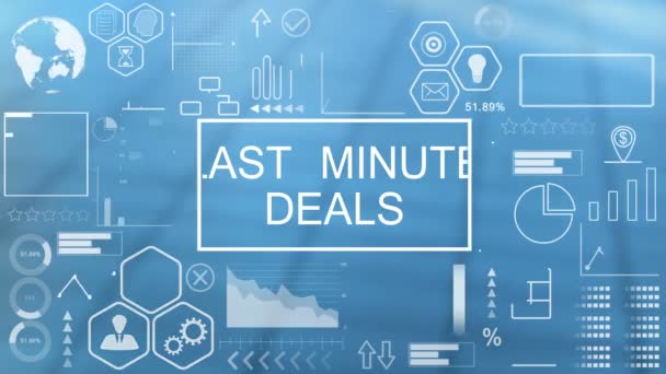 Last Minute Deals, Animated Typography — Stock Video