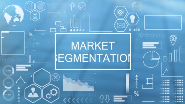 Segmentazione del mercato, Tipografia Animata — Video Stock