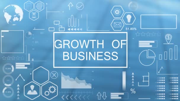 Crescimento dos negócios, Tipografia animada — Vídeo de Stock