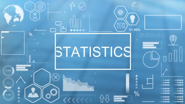 Статистика, анімована Типографіка — стокове відео